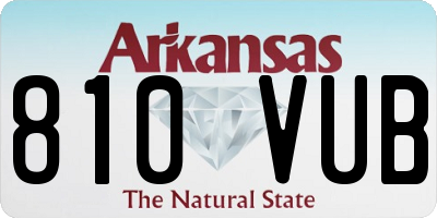 AR license plate 810VUB