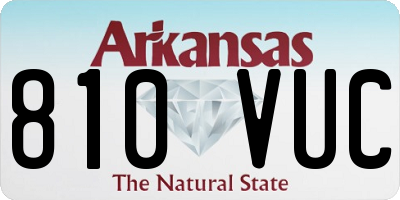 AR license plate 810VUC