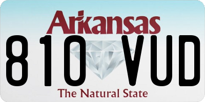 AR license plate 810VUD