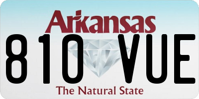 AR license plate 810VUE