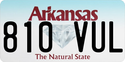 AR license plate 810VUL
