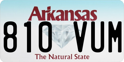 AR license plate 810VUM