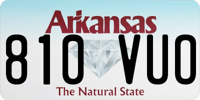 AR license plate 810VUO