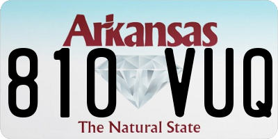 AR license plate 810VUQ