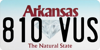 AR license plate 810VUS