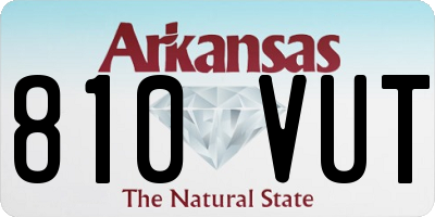 AR license plate 810VUT