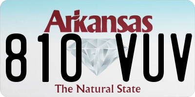 AR license plate 810VUV