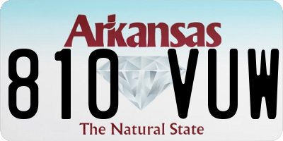 AR license plate 810VUW