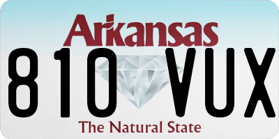 AR license plate 810VUX