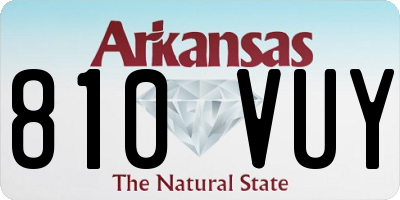 AR license plate 810VUY