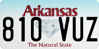AR license plate 810VUZ