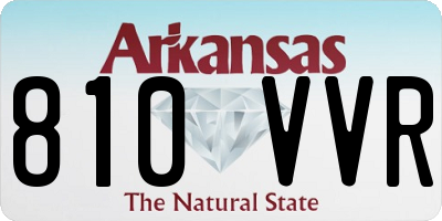 AR license plate 810VVR