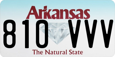 AR license plate 810VVV