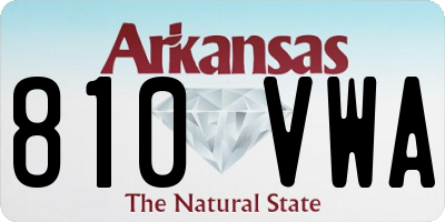 AR license plate 810VWA