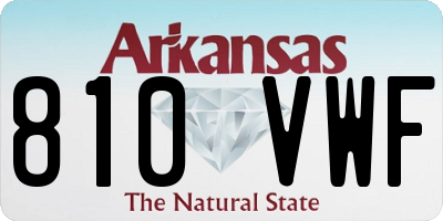 AR license plate 810VWF