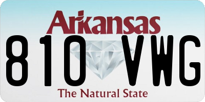 AR license plate 810VWG