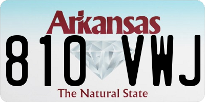 AR license plate 810VWJ