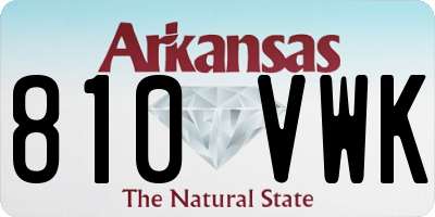 AR license plate 810VWK