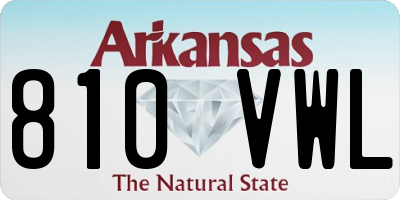 AR license plate 810VWL