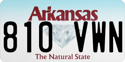 AR license plate 810VWN