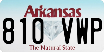 AR license plate 810VWP