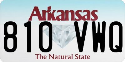 AR license plate 810VWQ