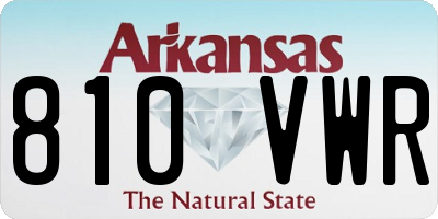 AR license plate 810VWR