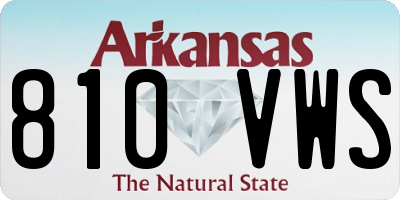 AR license plate 810VWS