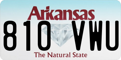 AR license plate 810VWU