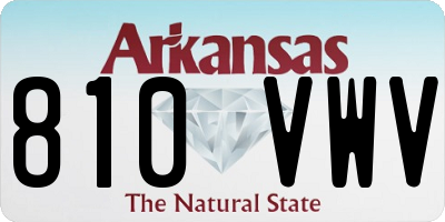 AR license plate 810VWV