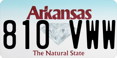 AR license plate 810VWW