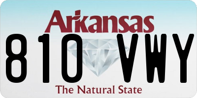 AR license plate 810VWY