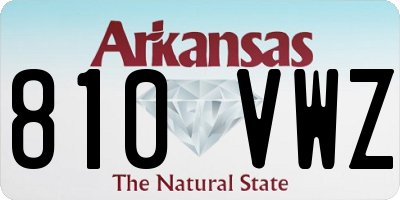 AR license plate 810VWZ