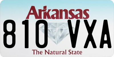 AR license plate 810VXA