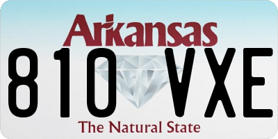 AR license plate 810VXE
