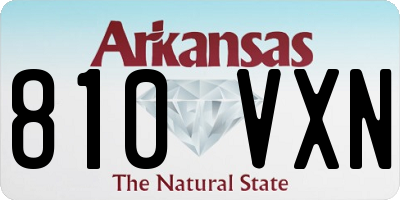 AR license plate 810VXN