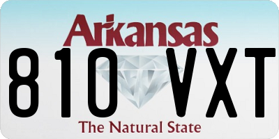 AR license plate 810VXT
