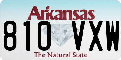 AR license plate 810VXW