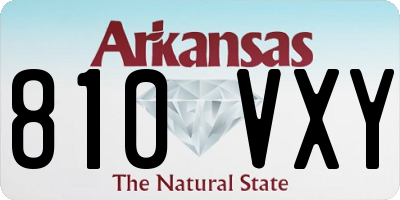 AR license plate 810VXY