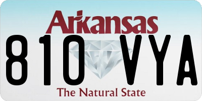 AR license plate 810VYA