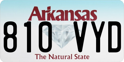 AR license plate 810VYD