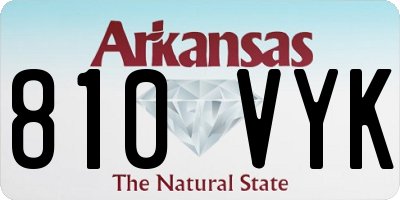 AR license plate 810VYK
