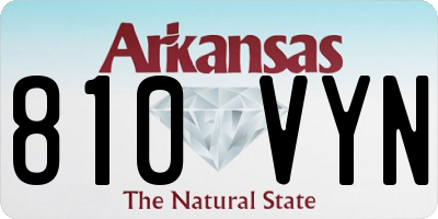 AR license plate 810VYN