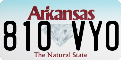 AR license plate 810VYO