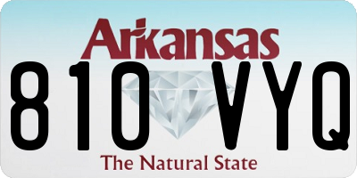 AR license plate 810VYQ