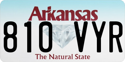 AR license plate 810VYR