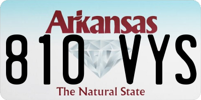 AR license plate 810VYS