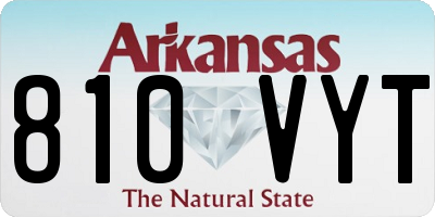 AR license plate 810VYT