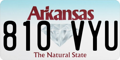 AR license plate 810VYU
