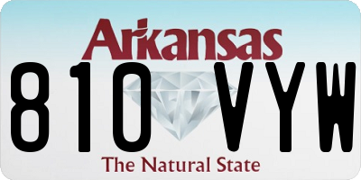 AR license plate 810VYW